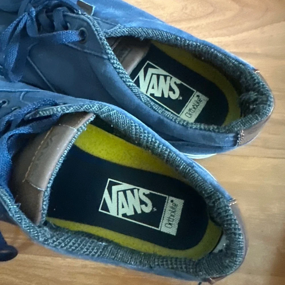 Vans‎ Chukkas Navy Blue Canvas Ortholite Mens Skate Shoes Size 10.5